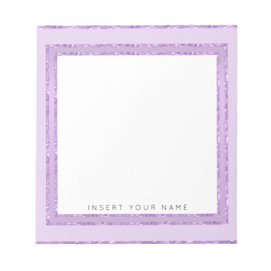 Bloc-notes personnalisé Crystal Purple 5,5 pouces  (Devant)