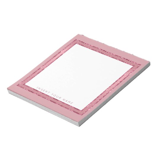 Bloc-notes personnalisé Crystal Rose Gold 5,5 pouc (Tourné)