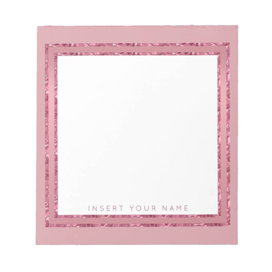 Bloc-notes personnalisé Crystal Rose Gold 5,5 pouc (Devant)