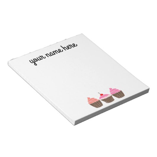 Bloc-notes personnalisé Cupcake (Incliné)
