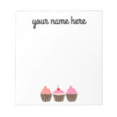 Bloc-notes personnalisé Cupcake (Devant)