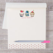 Bloc-notes personnalisé Cupcake - Polka rose Dot S