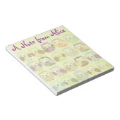 Bloc-notes personnalisé Cute Colorful Ows (Incliné)