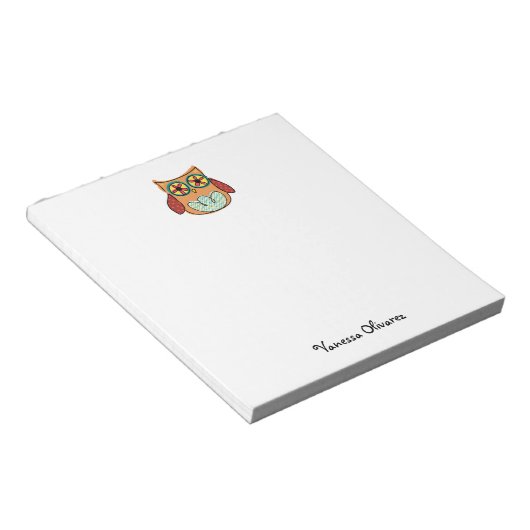 Bloc-notes personnalisé Cute Owl (Incliné)
