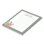Bloc-notes personnalisé de bouquet floral multicol (Tourné)