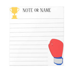 Bloc-notes personnalisé de boxe Champion