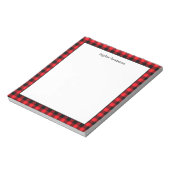 Bloc-notes personnalisé de Buffalo Plaid (Tourné)