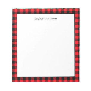 Bloc-notes personnalisé de Buffalo Plaid