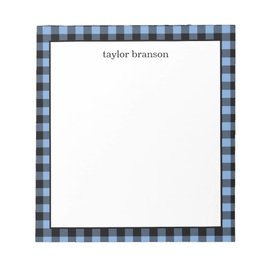 Bloc-notes personnalisé de Buffalo Plaid (Devant)