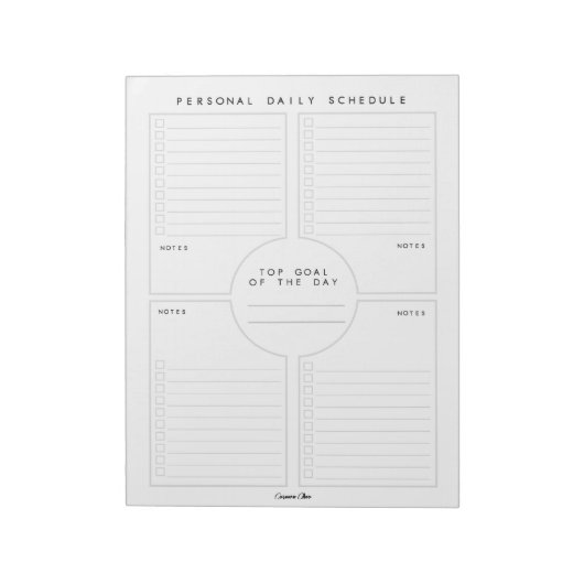 Bloc-notes personnalisé de calendrier personnel qu (Tourné)