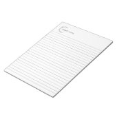 Bloc-notes personnalisé de couronne florale (Incliné)