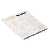 Bloc-notes personnalisé de fantôme de Halloween po (Incliné)
