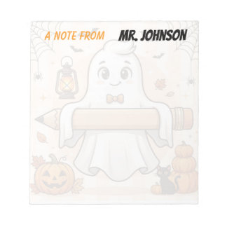 Bloc-notes personnalisé de fantôme de Halloween po