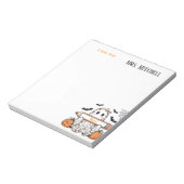 Bloc-notes personnalisé de fantôme mignon d'Hallow (Tourné)
