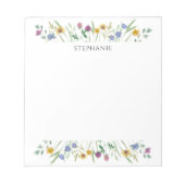 Bloc-notes personnalisé de fleurs sauvages (Devant)