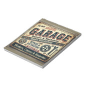 Bloc-notes personnalisé de garage vintage (Tourné)