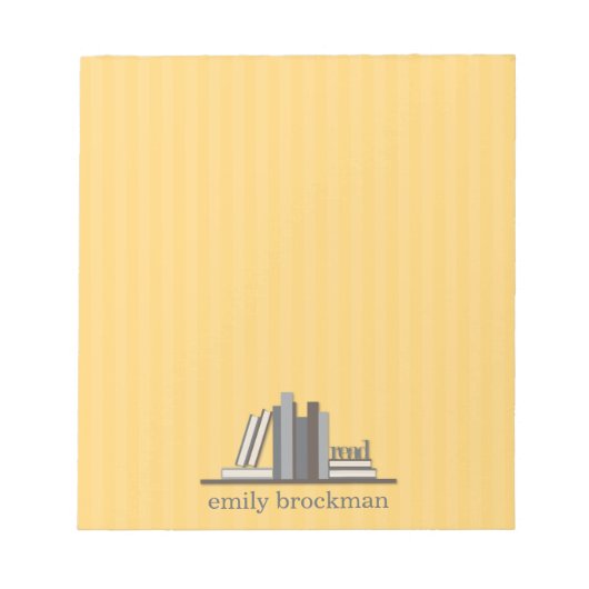 Bloc-notes personnalisé de la bibliothèque (Devant)