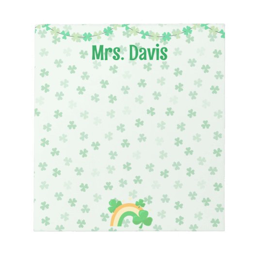 Bloc-notes personnalisé de la Saint-Patrick pour e (Devant)