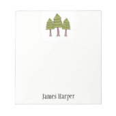 Bloc-notes personnalisé de l'arbre des pins (Devant)