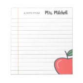 Bloc-notes personnalisé de l'enseignant (Devant)