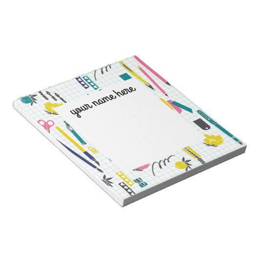 Bloc-notes personnalisé de l'enseignant (Incliné)