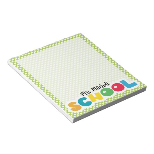 Bloc-notes personnalisé de l'enseignant (Incliné)