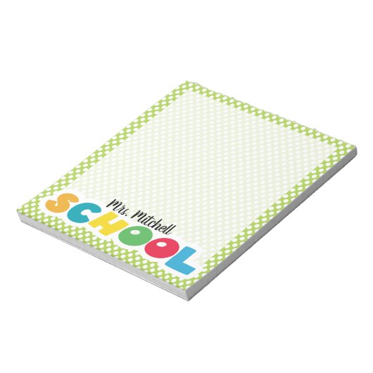 Bloc-notes personnalisé de l'enseignant (Tourné)