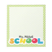 Bloc-notes personnalisé de l'enseignant (Devant)