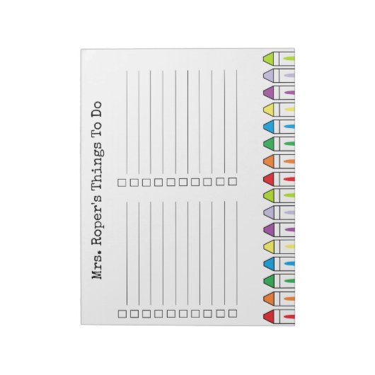 Bloc-notes personnalisé de l'enseignant (Tourné)