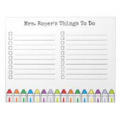 Bloc-notes personnalisé de l'enseignant (Devant)