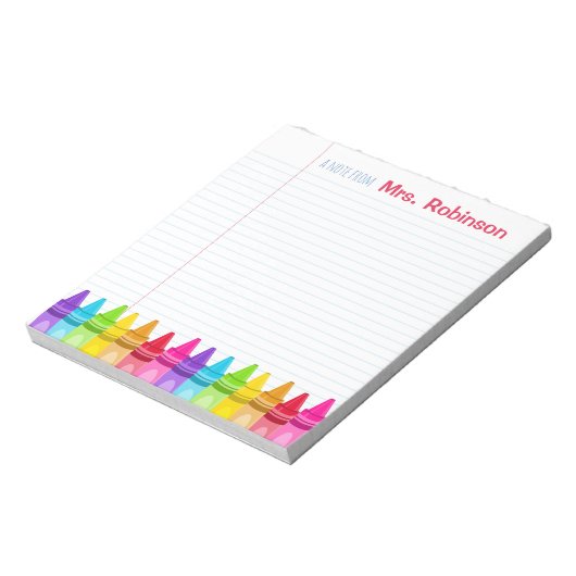 Bloc-notes personnalisé de l'enseignant couleur Cr (Tourné)