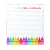 Bloc-notes personnalisé de l'enseignant couleur Cr (Devant)
