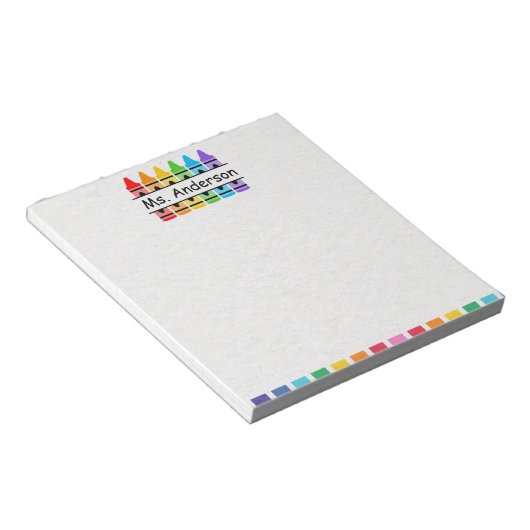 Bloc-notes personnalisé de l'enseignant Crayon Cut (Incliné)