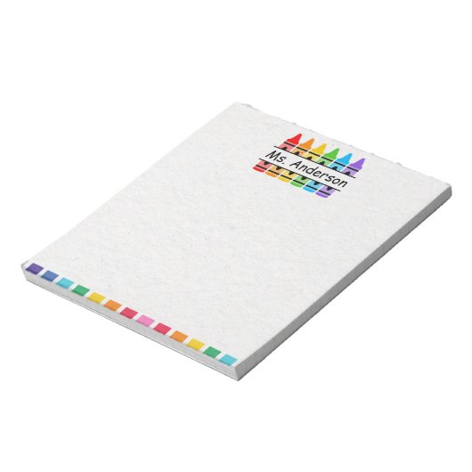 Bloc-notes personnalisé de l'enseignant Crayon Cut (Tourné)