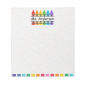 Bloc-notes personnalisé de l'enseignant Crayon Cut (Devant)