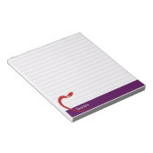 Bloc-notes personnalisé de l'enseignant de pomme r (Incliné)