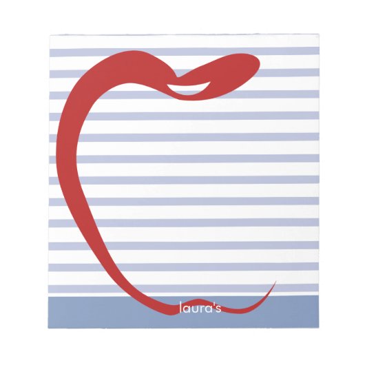 Bloc-notes personnalisé de l'enseignant de pomme r (Devant)