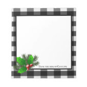 Bloc-notes personnalisé de Noël Holly Buffalo (Devant)