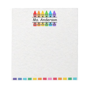 Bloc-notes personnalisé de professeur de crayon mi