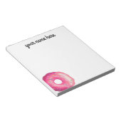 Bloc-notes personnalisé donut rose (Incliné)