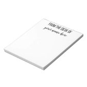 Bloc-notes personnalisé du bureau de (Tourné)