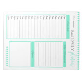 Bloc-notes personnalisé du planificateur quotidien (Devant)