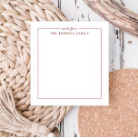 Bloc-notes personnalisé en brique Carré simple<br><div class="desc">Qu’il s’agisse d’un cadeau pour un ami ou d’un régal personnel, ce bloc-notes est idéal pour les anniversaires, les anniversaires ou pour le travail. Utilisez le formulaire modèle pour le personnaliser avec votre nom, un devis préféré ou n'importe quel texte de votre choix. Choisissez parmi une variété de polices et...</div>
