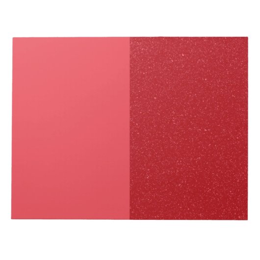 Bloc-notes personnalisé en duo rouge tomate (Devant)