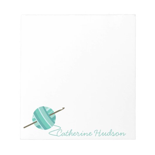 Bloc-notes personnalisé en fil de Crochet (Devant)