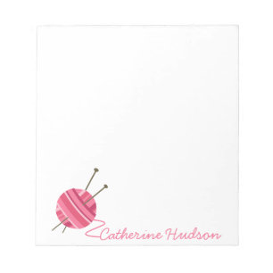 Bloc-notes personnalisé en fils de tricot