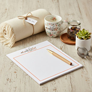 Bloc-notes personnalisé en forme de flèche florale