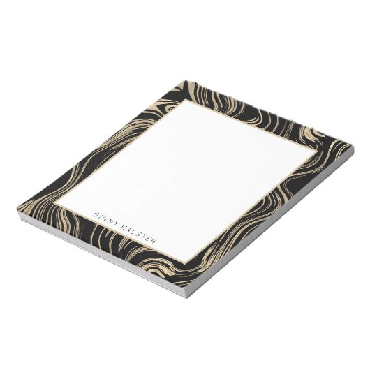 Bloc-notes personnalisé en or marbré 5,5 pouces x  (Tourné)