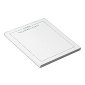 Bloc-notes personnalisé en vert Carré simple (Incliné)