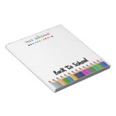 Bloc-notes personnalisé enseignant Rainbow Pencil (Incliné)